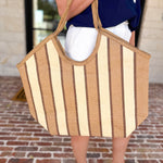Capri Tote Bag - Tan-130 ACCESSORIES-SHIRALEAH-July & June Women's Fashion Boutique Located in San Antonio, Texas