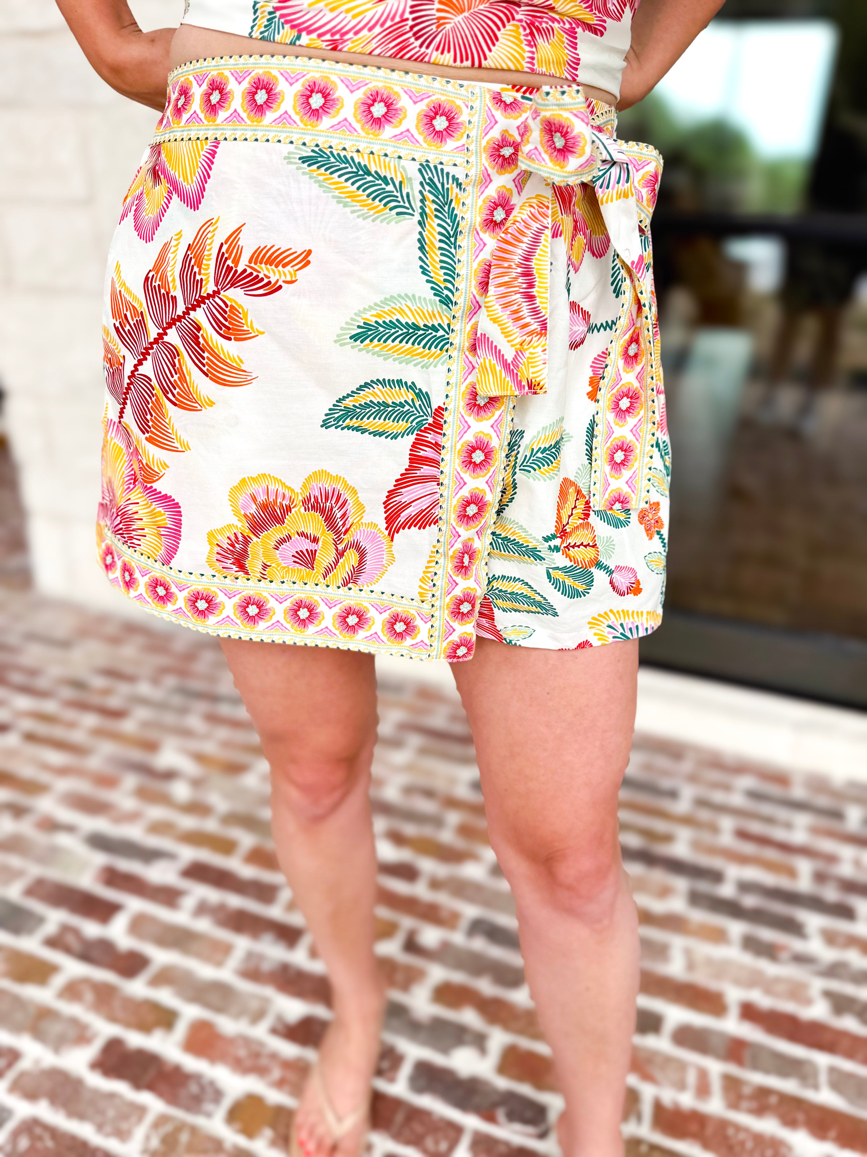 Summer Retreat Skort Set - Pink-510 Mini-ENTRO-July & June Women's Fashion Boutique Located in San Antonio, Texas