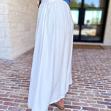 Closet Staple White Midi Skirt-410 Shorts/Skirts-STYLE USA-July & June Women's Fashion Boutique Located in San Antonio, Texas