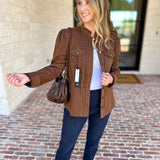 Liverpool - City Girl Puff Sleeve Trucker Jacket-600 Outerwear-LIVERPOOL JEANS COMPANY-July & June Women's Fashion Boutique Located in San Antonio, Texas