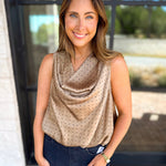 Wine & Dine Satin Blouse-200 Fashion Blouses-ENTRO-July & June Women's Fashion Boutique Located in San Antonio, Texas