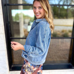 Weekend Signature Denim Shirt Jacket-200 Fashion Blouses-FATE-July & June Women's Fashion Boutique Located in San Antonio, Texas