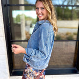 Weekend Signature Denim Shirt Jacket-200 Fashion Blouses-FATE-July & June Women's Fashion Boutique Located in San Antonio, Texas