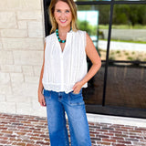 Feminine Ivory Lace Blouse-200 Fashion Blouses-FATE-July & June Women's Fashion Boutique Located in San Antonio, Texas