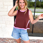 The Sutton A-Line Tank - Chocolate Brown-200 Fashion Blouses-ENTRO-July & June Women's Fashion Boutique Located in San Antonio, Texas