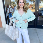 Effortless Mint Cardigan-230 Sweaters/Cardis-IN FEBRUARY-July & June Women's Fashion Boutique Located in San Antonio, Texas