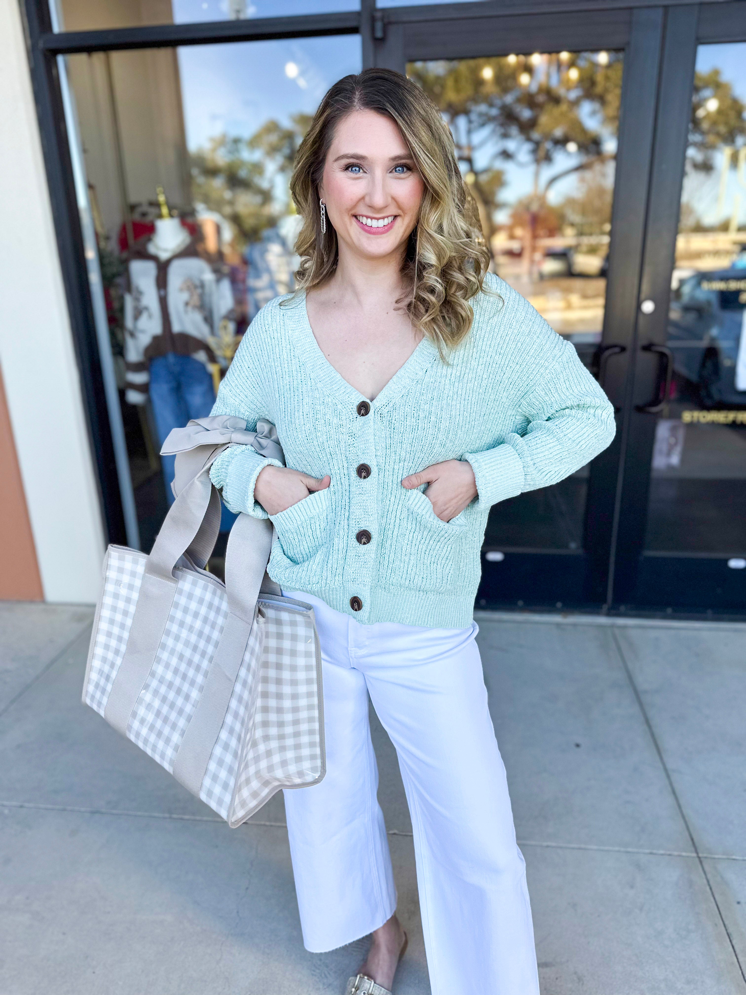 Effortless Mint Cardigan-230 Sweaters/Cardis-IN FEBRUARY-July & June Women's Fashion Boutique Located in San Antonio, Texas