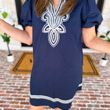 Navy Sails Mini Dress-510 Mini-JODIFL-July & June Women's Fashion Boutique Located in San Antonio, Texas