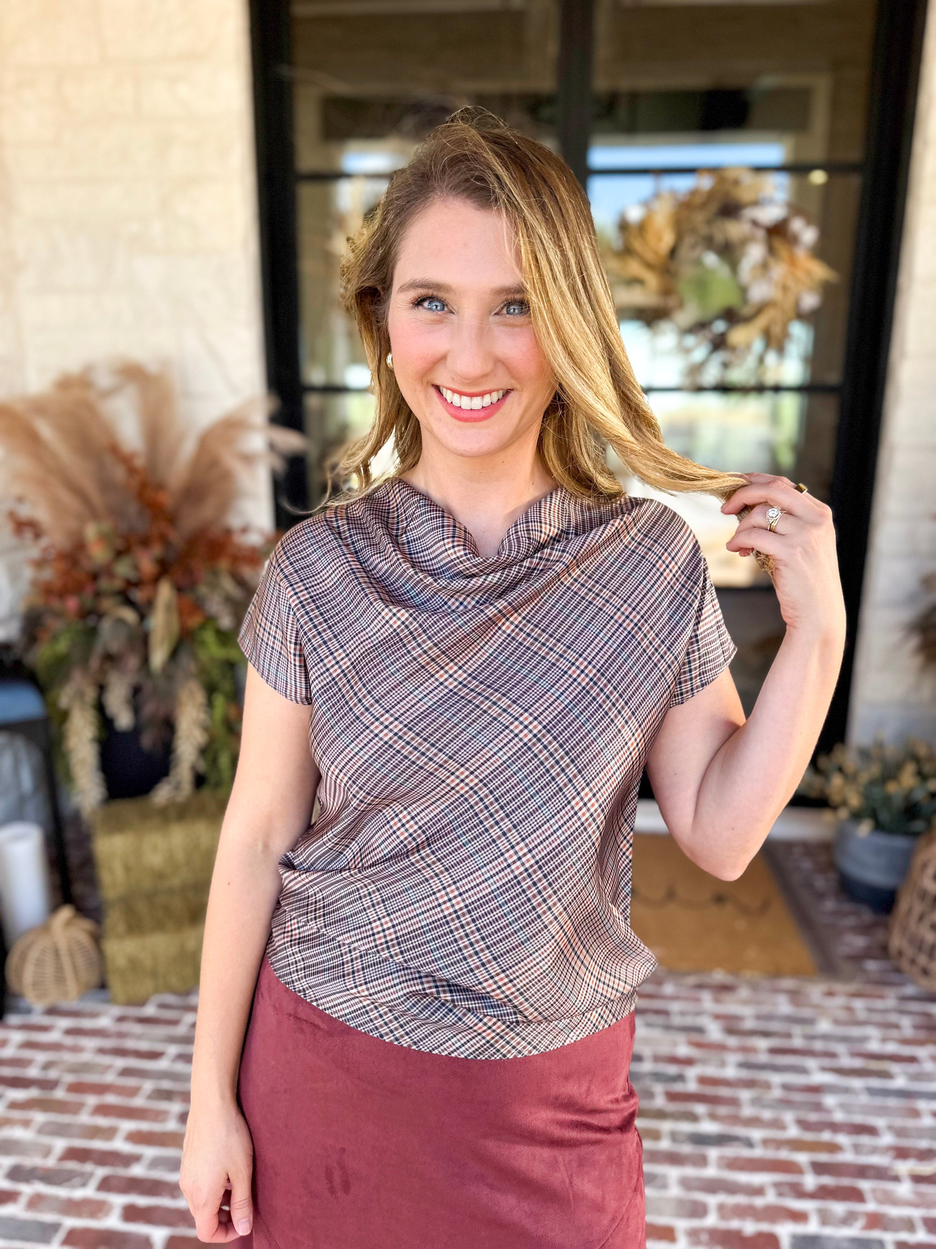 Current Air - The Social Hour Blouse-200 Fashion Blouses-CURRENT AIR CLOTHING-July & June Women's Fashion Boutique Located in San Antonio, Texas