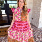 THML - Bold Garden Midi Dress-500 Midi-THML-July & June Women's Fashion Boutique Located in San Antonio, Texas