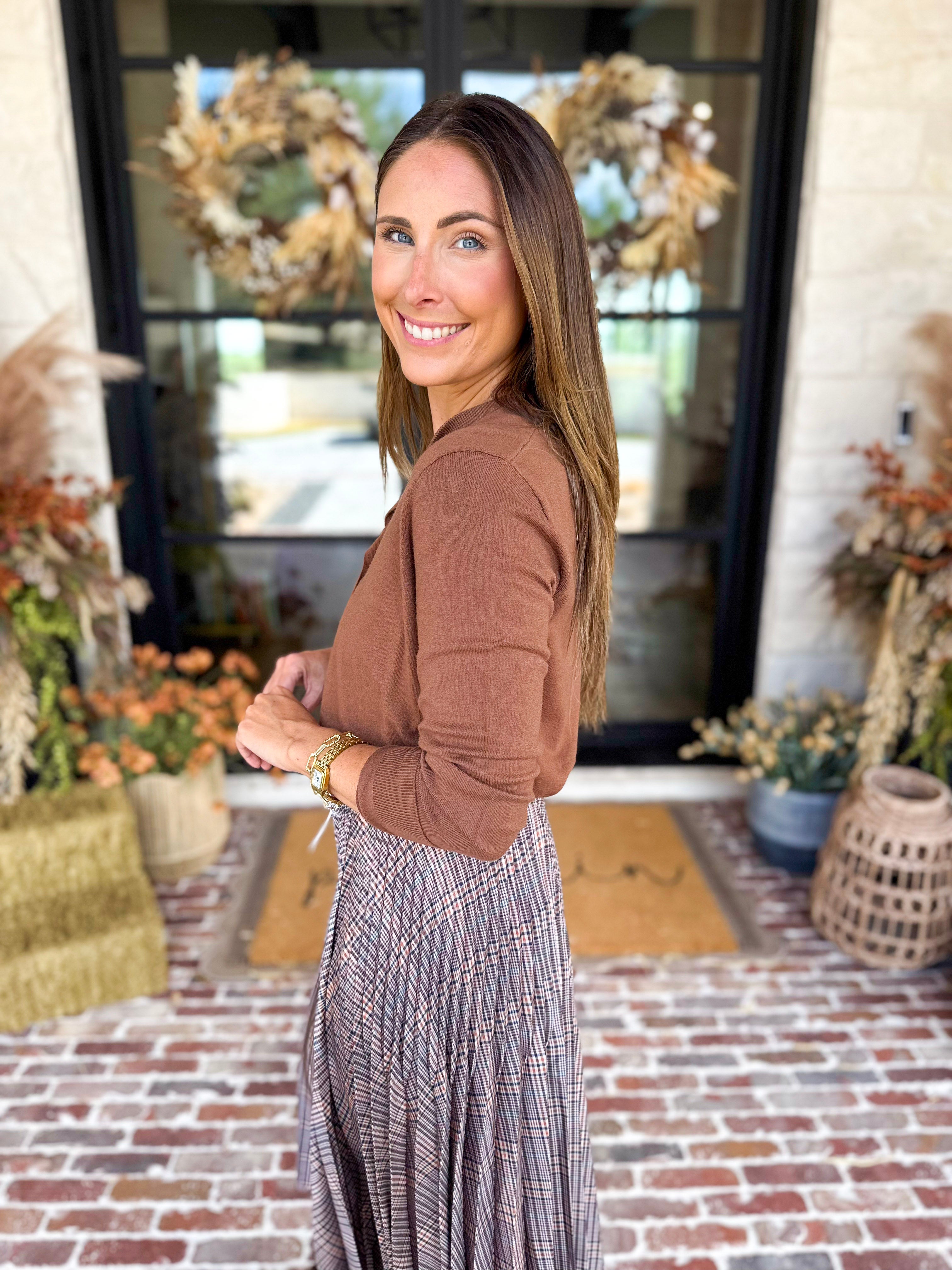 The Forever Favorite Cardigan - Brown-230 Sweaters/Cardis-SKIES ARE BLUE-July & June Women's Fashion Boutique Located in San Antonio, Texas