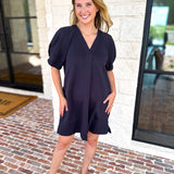 Comfy & Classy Navy Mini Dress-510 Mini-JODIFL-July & June Women's Fashion Boutique Located in San Antonio, Texas