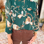 Evergreen Charm Blouse-200 Fashion Blouses-FATE-July & June Women's Fashion Boutique Located in San Antonio, Texas
