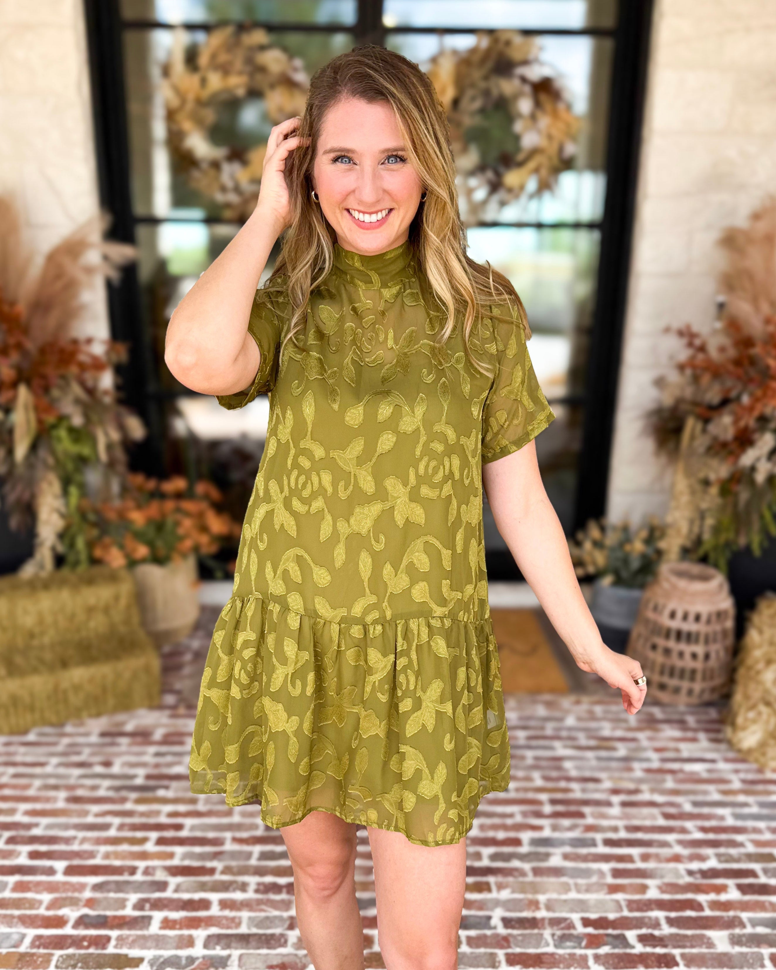 The Afterglow Olive Mini Dress-510 Mini-TCEC-July & June Women's Fashion Boutique Located in San Antonio, Texas