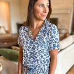 Mary Square - Ivy Navy Script PJ Pant Set-300 Athleisure/Lounge-MARY SQUARE-July & June Women's Fashion Boutique Located in San Antonio, Texas