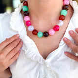 The Cece Beaded Necklace - Pastel Multi-110 Jewelry & Hair-Gemelli-July & June Women's Fashion Boutique Located in San Antonio, Texas