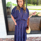 Darling in Dots Set - Navy & Rust-500 Midi-ENTRO-July & June Women's Fashion Boutique Located in San Antonio, Texas