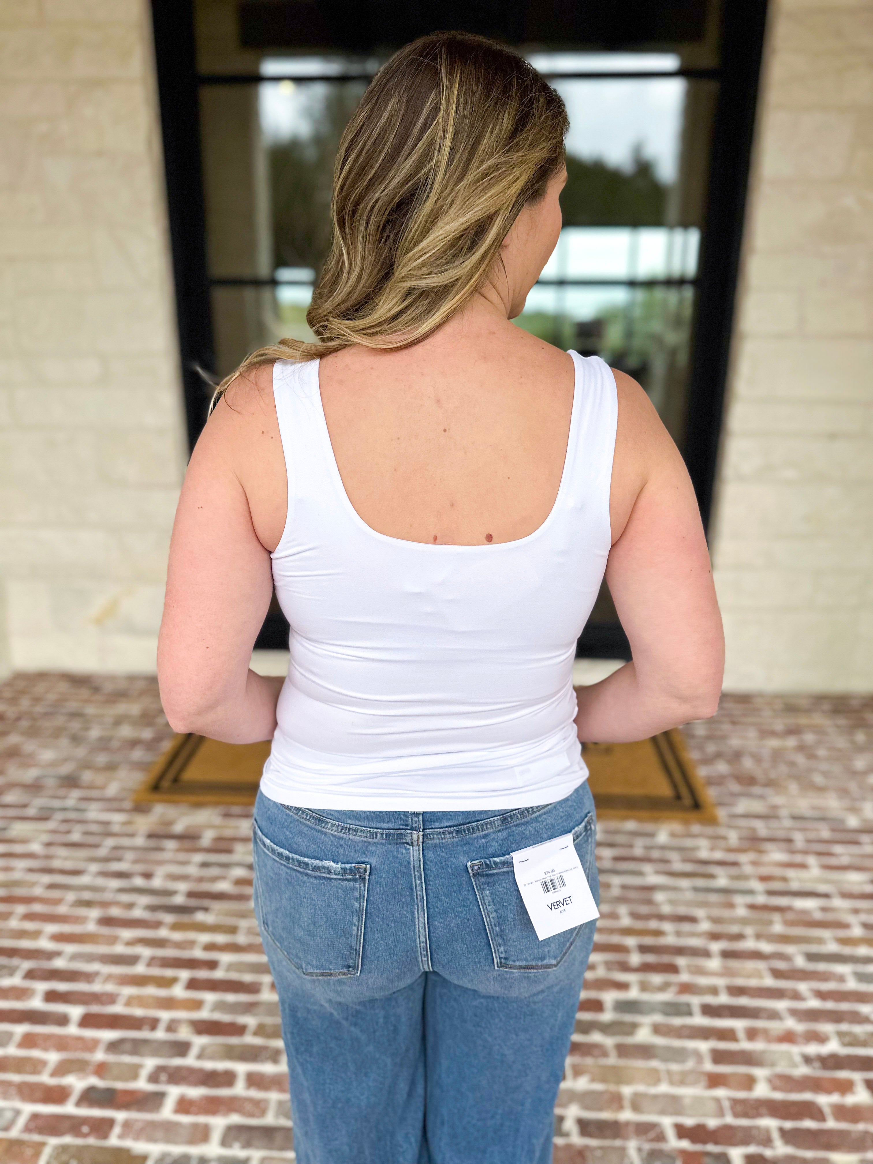 The Essential Square Neck Tank - Ivory-220 Basic Tops-RAE MODE-July & June Women's Fashion Boutique Located in San Antonio, Texas