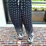 Polka Dot & Floral Set - Black-500 Midi-ENTRO-July & June Women's Fashion Boutique Located in San Antonio, Texas