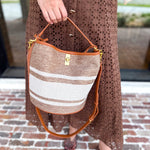 Mocha & Cream Bucket Bag-130 ACCESSORIES-Moda Luxe-July & June Women's Fashion Boutique Located in San Antonio, Texas