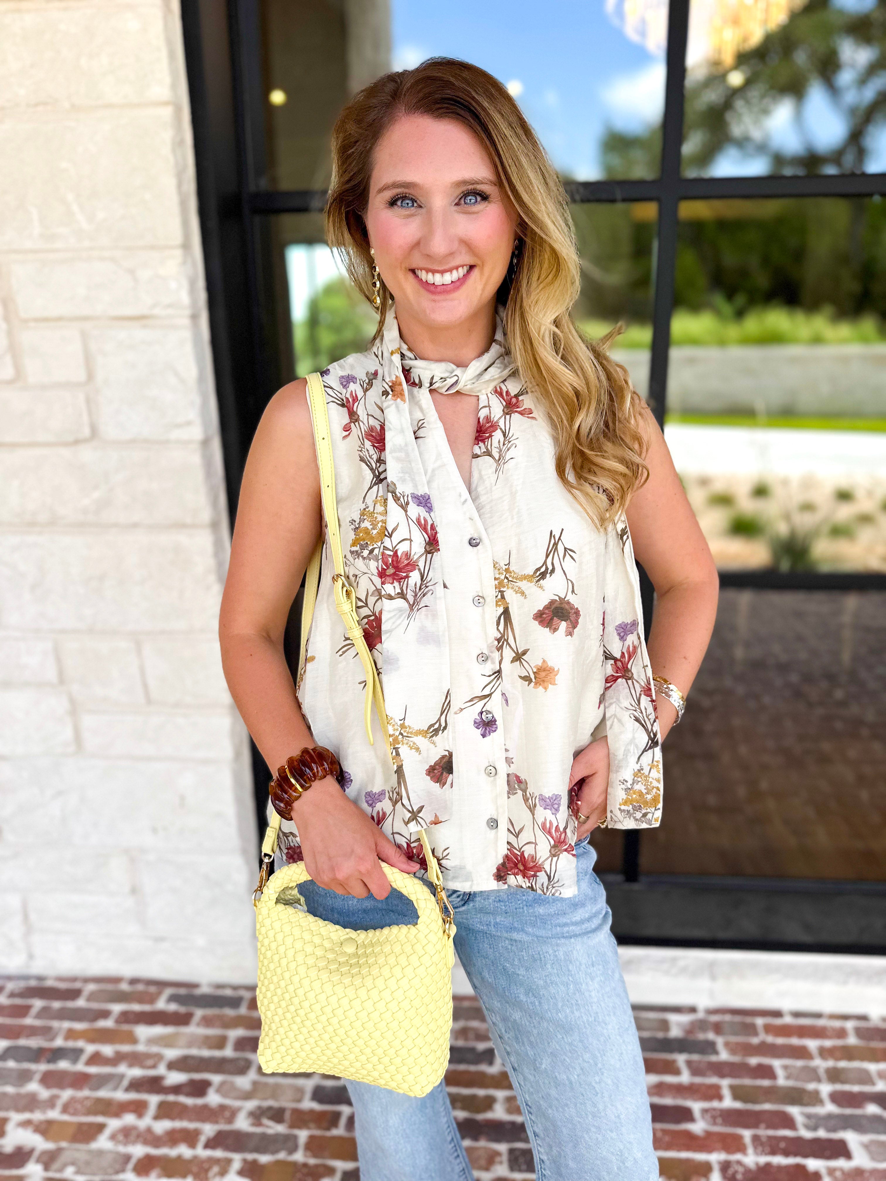 On Trend Woven Crossbody Bag - Butter-130 ACCESSORIES-Moda Luxe-July & June Women's Fashion Boutique Located in San Antonio, Texas