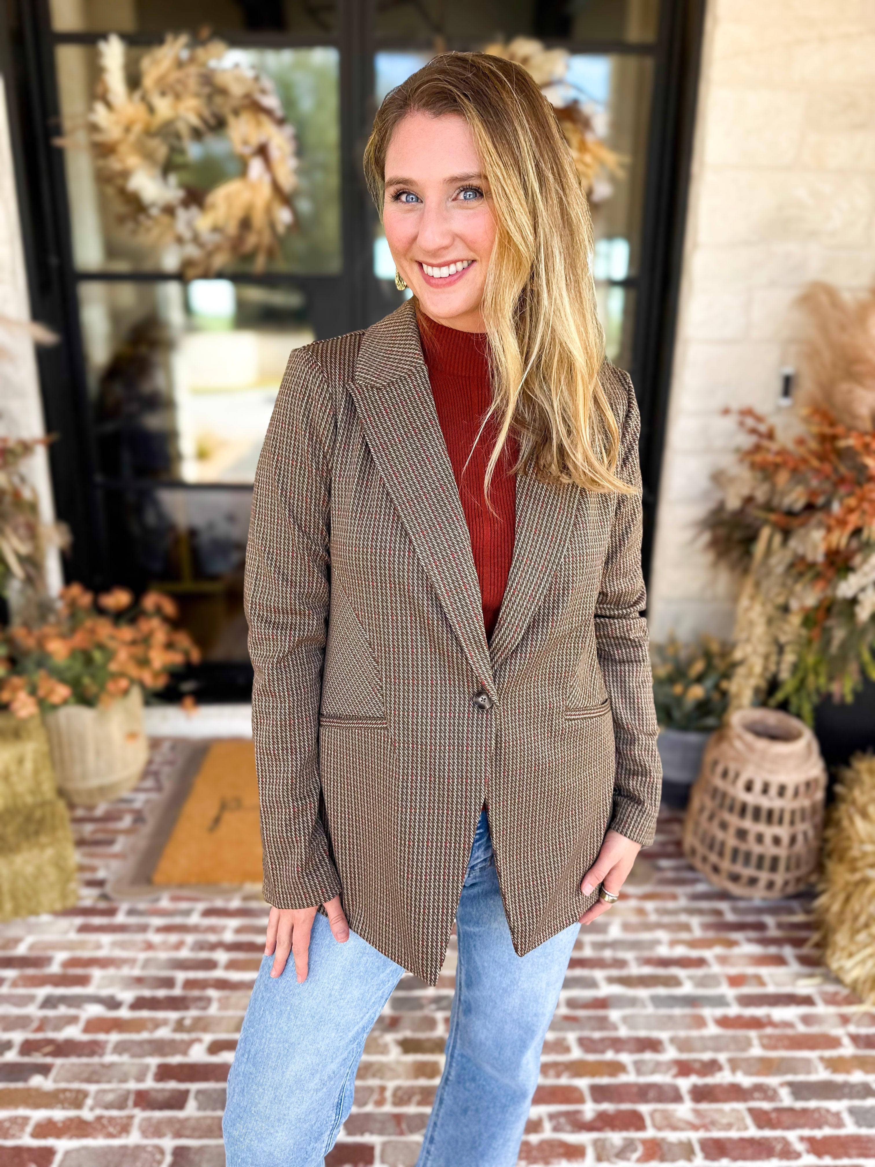 Liverpool - Down To Business Blazer-600 Outerwear-LIVERPOOL JEANS COMPANY-July & June Women's Fashion Boutique Located in San Antonio, Texas
