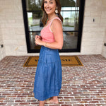 Sweetheart Knit Tank - Coral-200 Fashion Blouses-SKIES ARE BLUE-July & June Women's Fashion Boutique Located in San Antonio, Texas