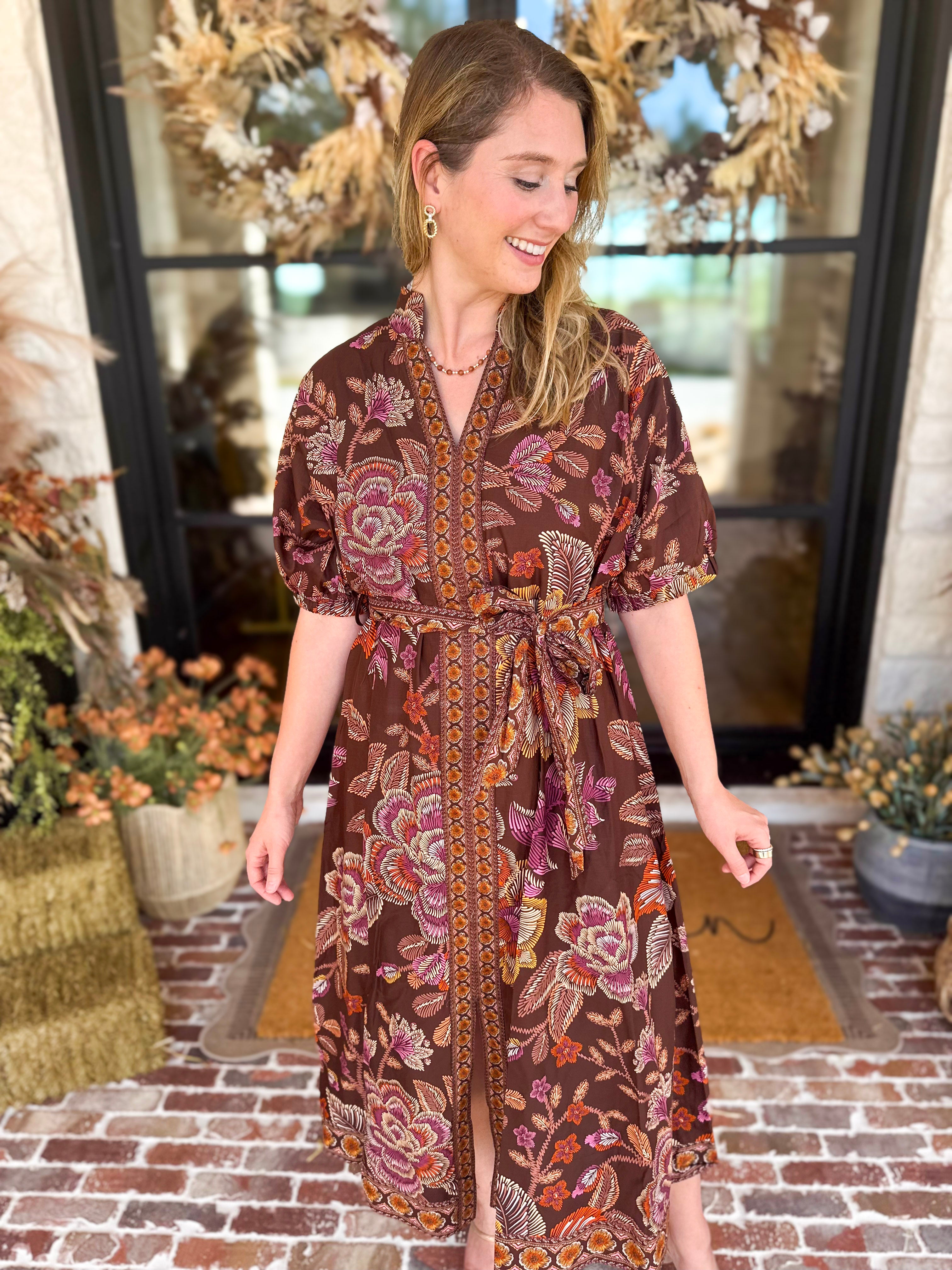 The Spiced Harvest Midi Dress-500 Midi-ENTRO-July & June Women's Fashion Boutique Located in San Antonio, Texas