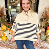 Cozy Weekend Sweater Top - Cream-230 Sweaters/Cardis-ENTRO-July & June Women's Fashion Boutique Located in San Antonio, Texas