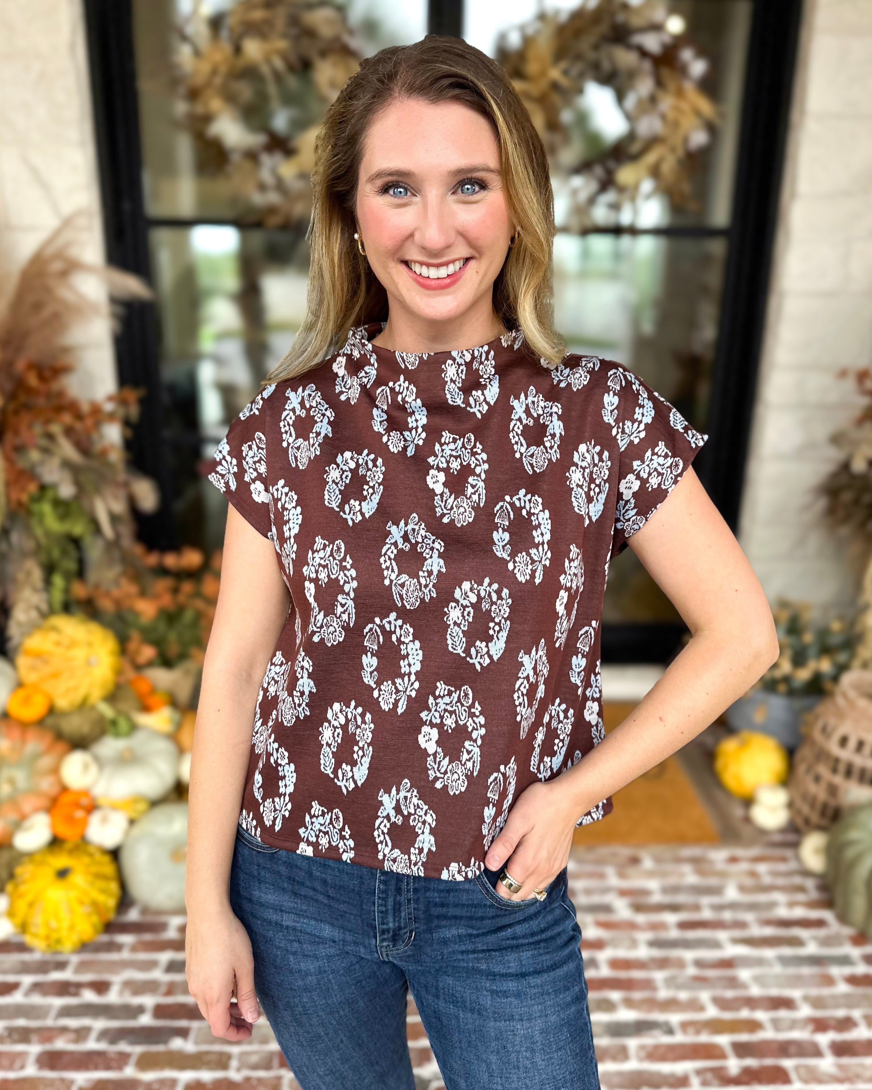 THML - Fall Muse Mock Neck Knit Top-230 Sweaters/Cardis-THML-July & June Women's Fashion Boutique Located in San Antonio, Texas