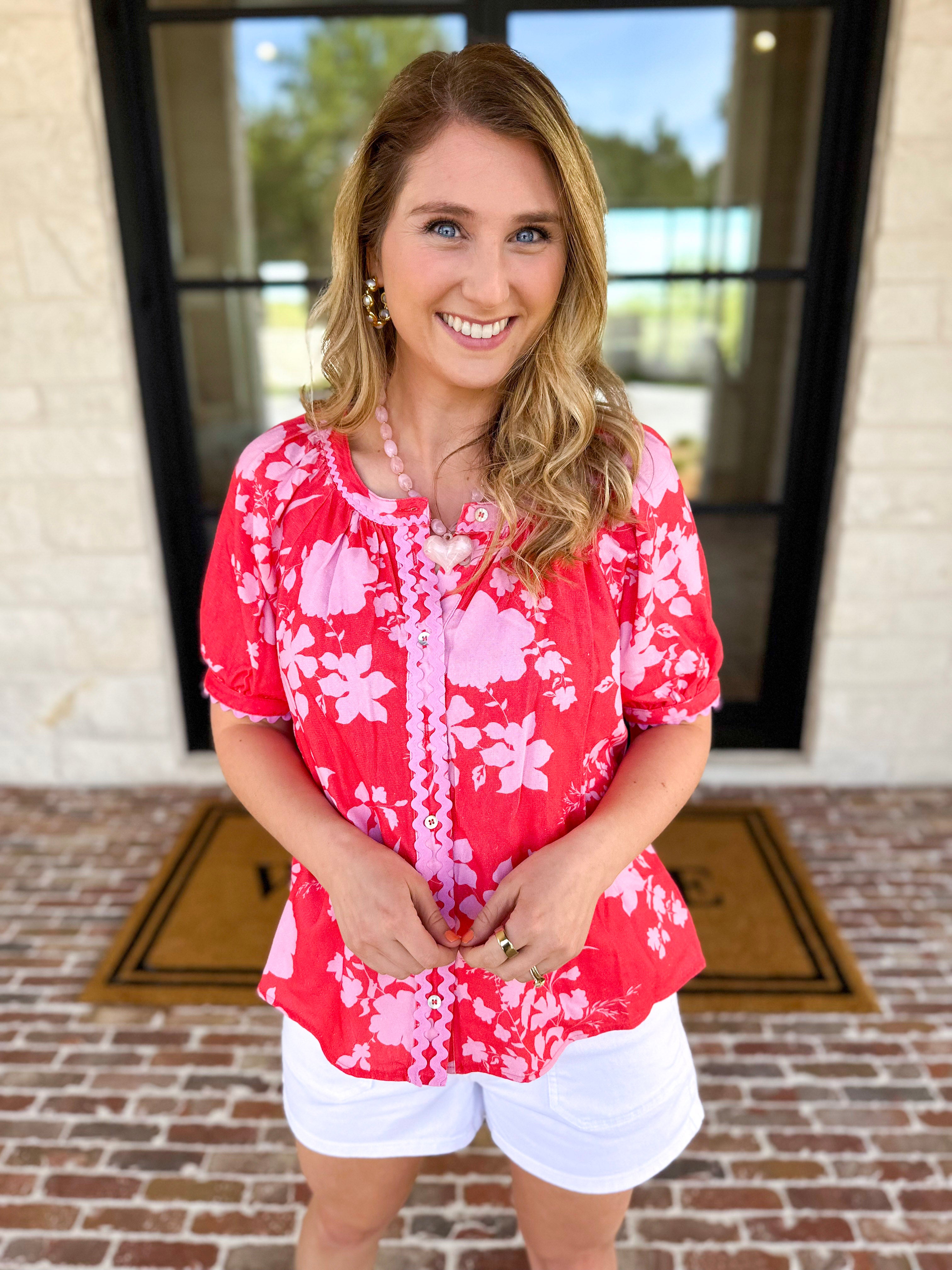 The Colorful in Confidence Blouse-200 Fashion Blouses-FATE-July & June Women's Fashion Boutique Located in San Antonio, Texas