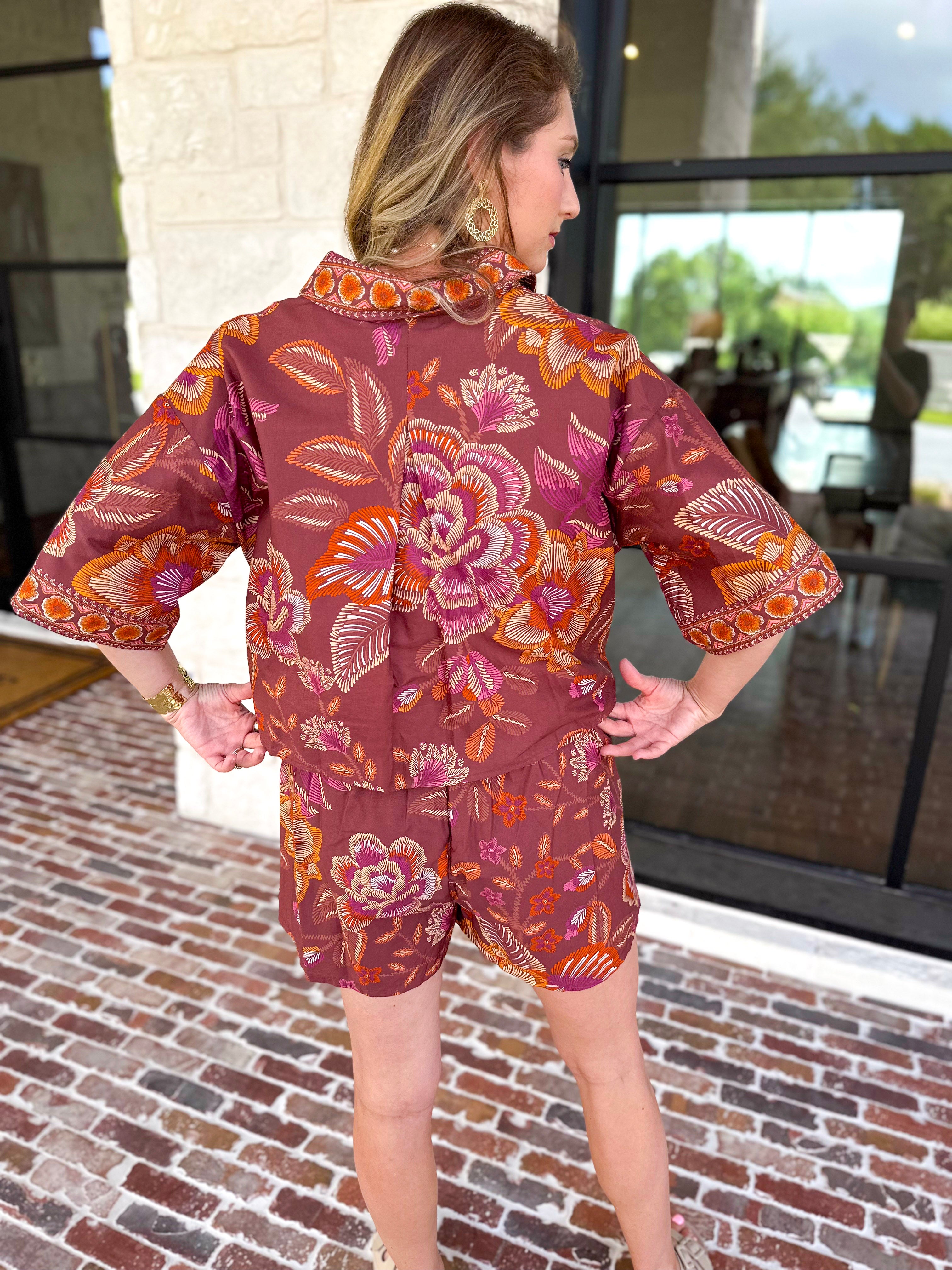 The Retreat Skort Set - Terra Cotta-510 Mini-ENTRO-July & June Women's Fashion Boutique Located in San Antonio, Texas