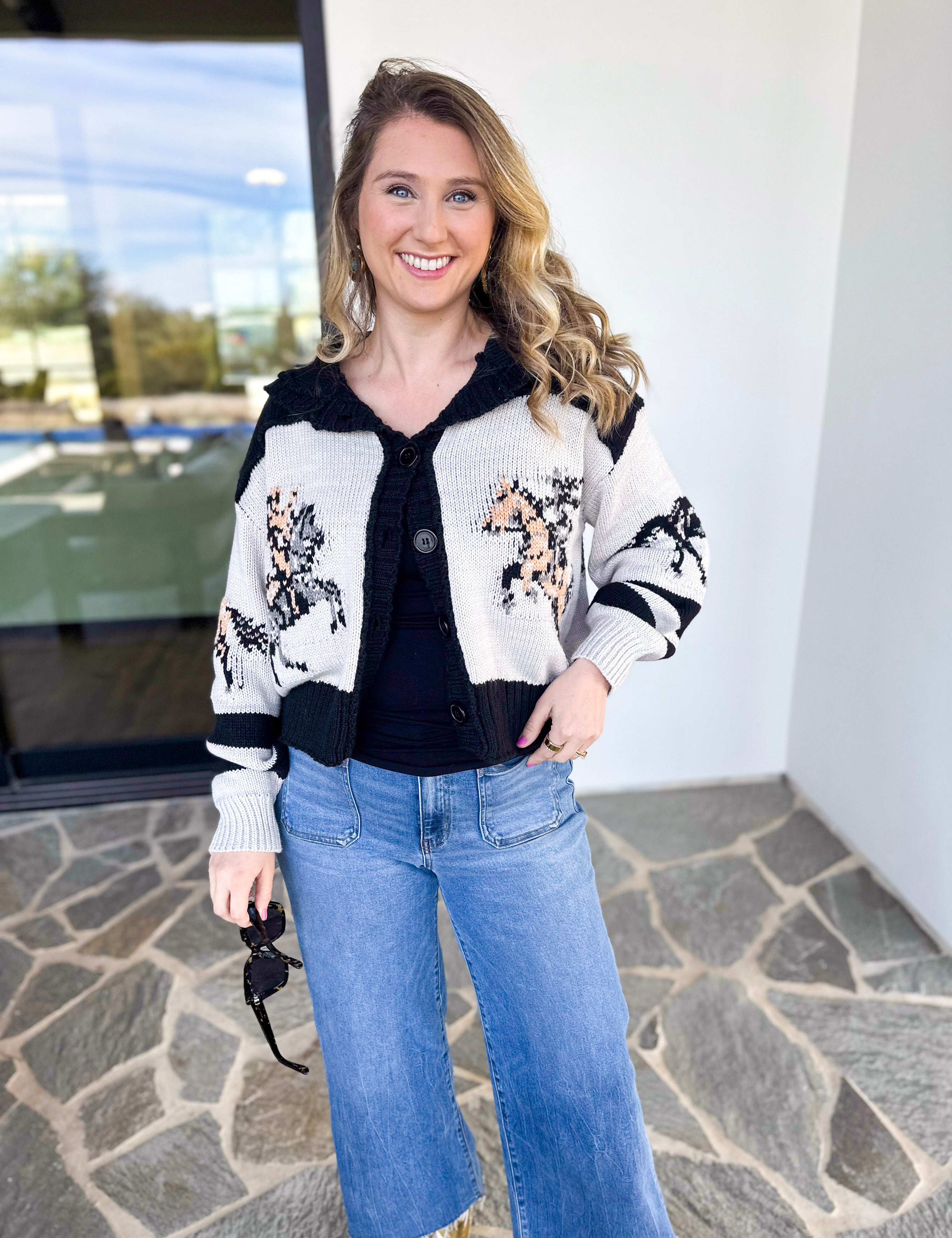 The Beth Cardigan- Black-230 Sweaters/Cardis-VEVERET CLOTHING-July & June Women's Fashion Boutique Located in San Antonio, Texas