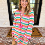The Paloma Cover Up - Pink Multi-300 Athleisure/Lounge-SHIRALEAH-July & June Women's Fashion Boutique Located in San Antonio, Texas