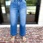 Vervet - High Rise Wide Trouser Style Jeans-420 Denim-VEVERT BY FLYING MONKEY-July & June Women's Fashion Boutique Located in San Antonio, Texas