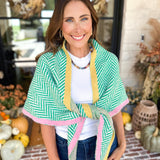 Ziggy Triangle Scarf - Green-130 Accessories-SHIRALEAH-July & June Women's Fashion Boutique Located in San Antonio, Texas