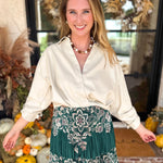 Not Your Average Button Down Blouse-200 Fashion Blouses-FATE-July & June Women's Fashion Boutique Located in San Antonio, Texas