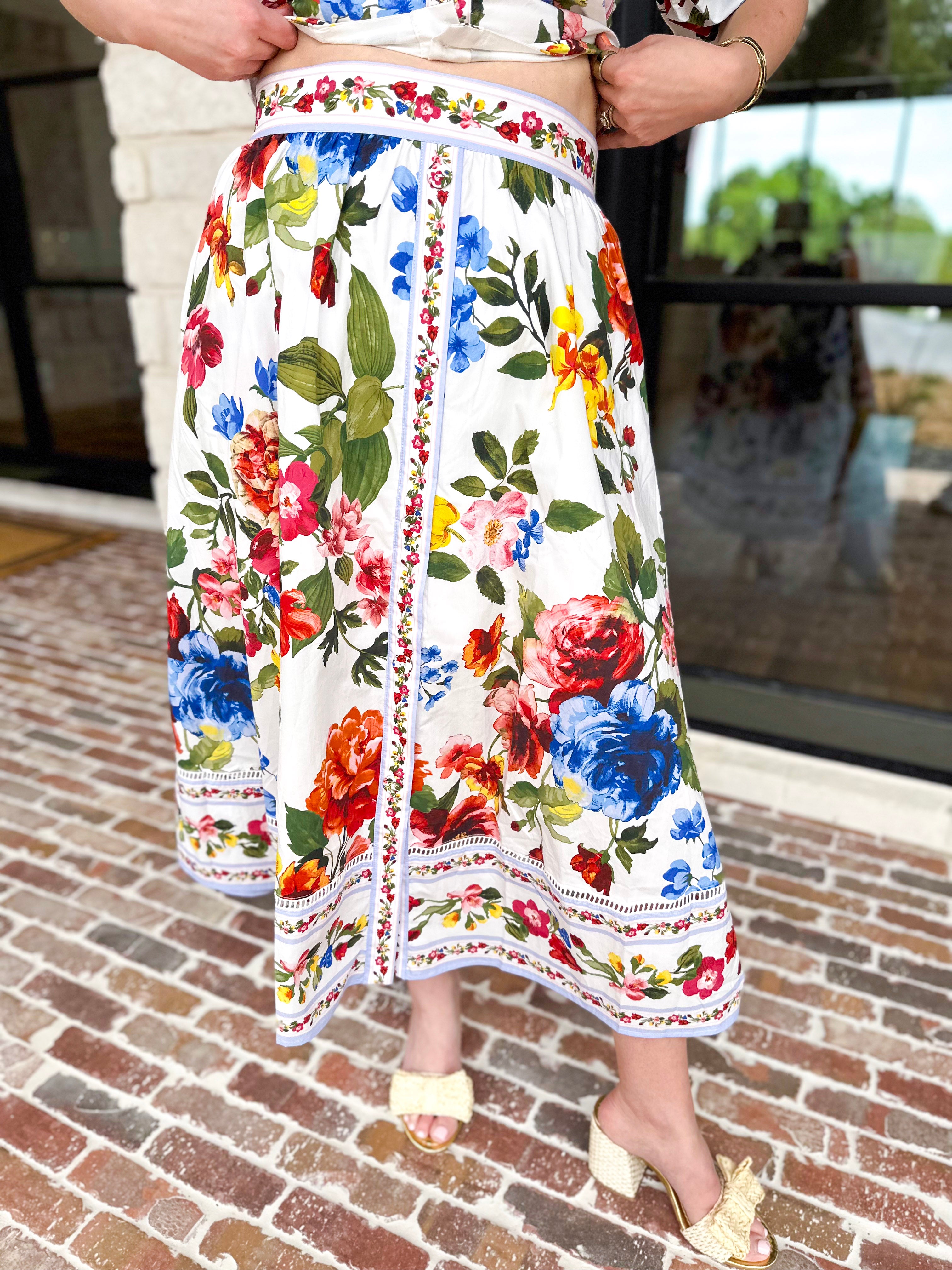 The Isla Bonita Midi Skirt Set-500 Midi-SKIES ARE BLUE-July & June Women's Fashion Boutique Located in San Antonio, Texas