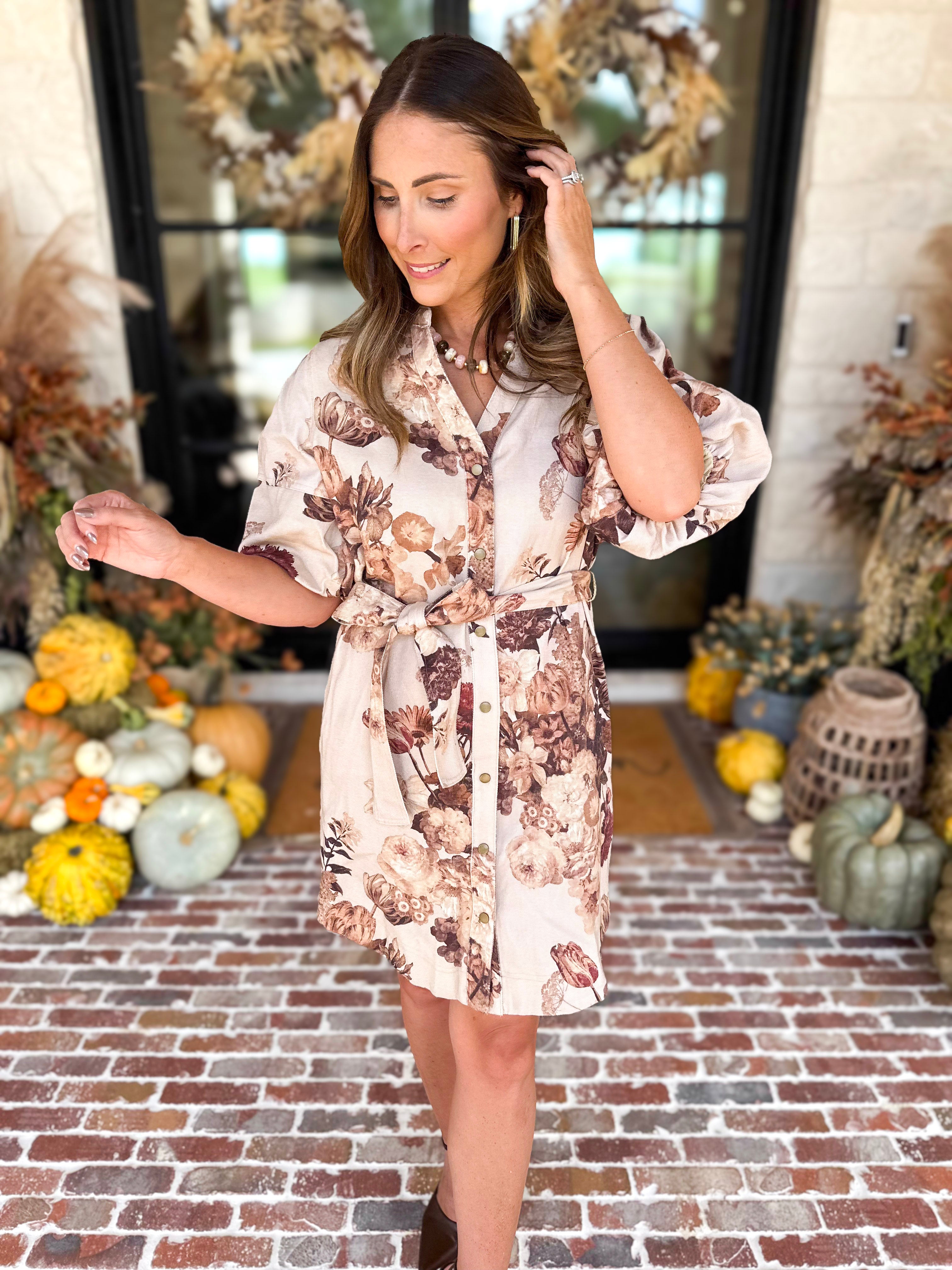 Vintage Floral Mini Dress-510 Mini-FATE-July & June Women's Fashion Boutique Located in San Antonio, Texas