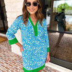 Mary Square - Brenda Mini Dress - Meadow Blue-510 Mini-MARY SQUARE-July & June Women's Fashion Boutique Located in San Antonio, Texas