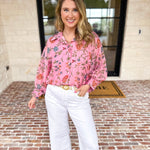 Blossom & Bloom Blouse-200 Fashion Blouses-ENTRO-July & June Women's Fashion Boutique Located in San Antonio, Texas