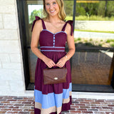 The Romy Midi Dress - Plum-500 Midi-ENTRO-July & June Women's Fashion Boutique Located in San Antonio, Texas