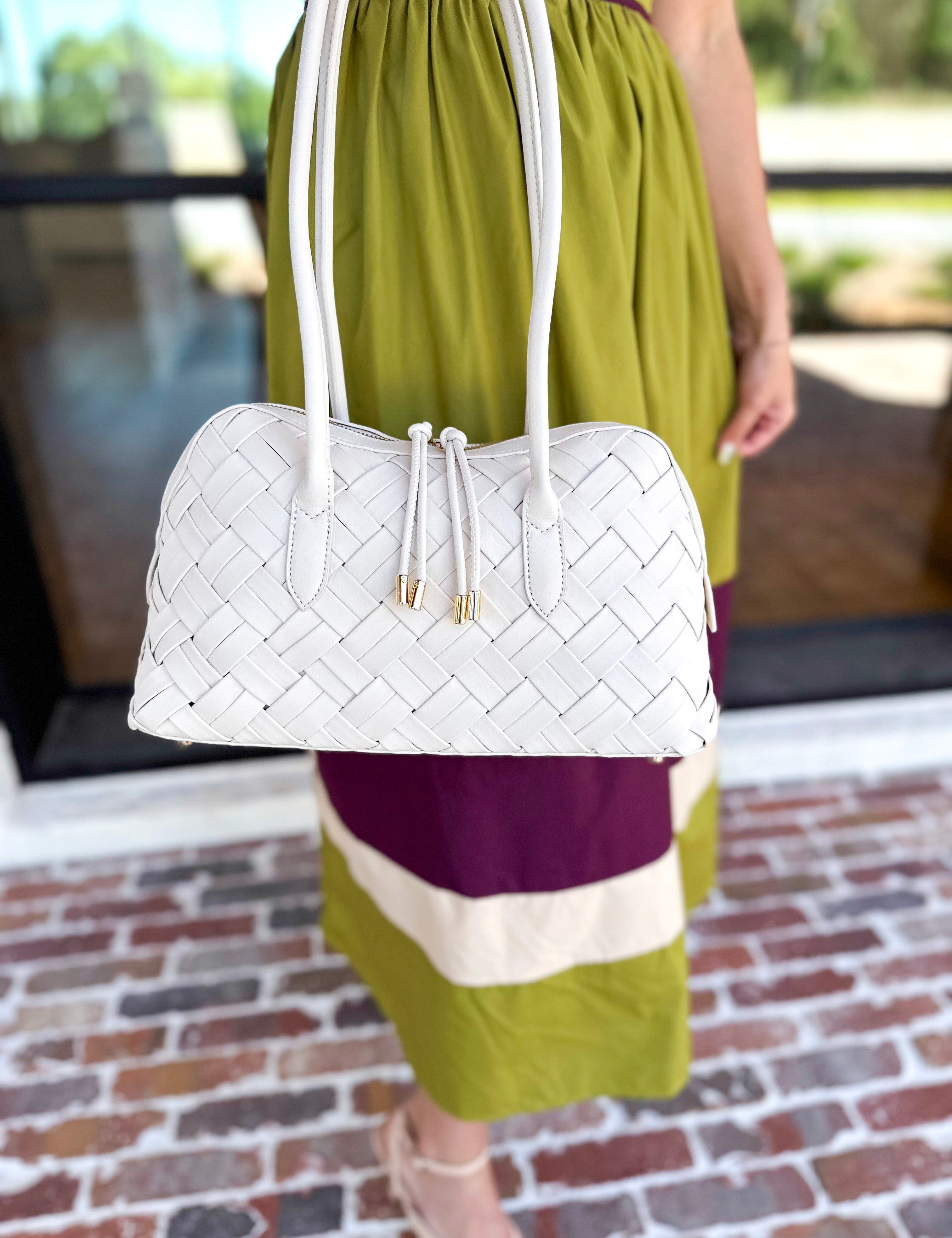Lotus Shoulder Bag - Oatmilk-130 ACCESSORIES-Moda Luxe-July & June Women's Fashion Boutique Located in San Antonio, Texas