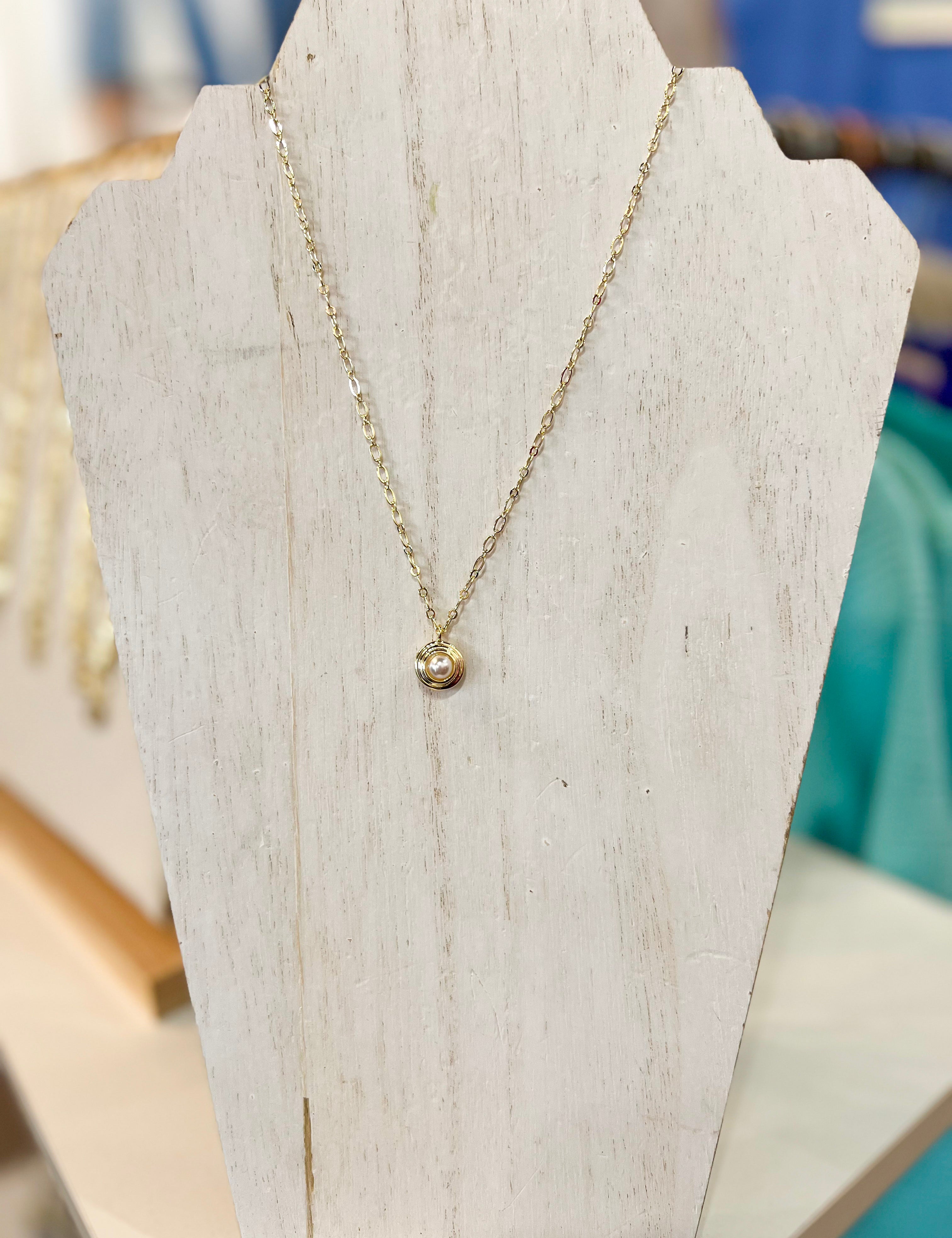 Natalie Wood- Strata Pendant Necklace - Pearl-110 Jewelry & Hair-Natalie Wood-July & June Women's Fashion Boutique Located in San Antonio, Texas