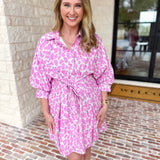 The Pink Poppy Mini Dress-510 Mini-ENTRO-July & June Women's Fashion Boutique Located in San Antonio, Texas