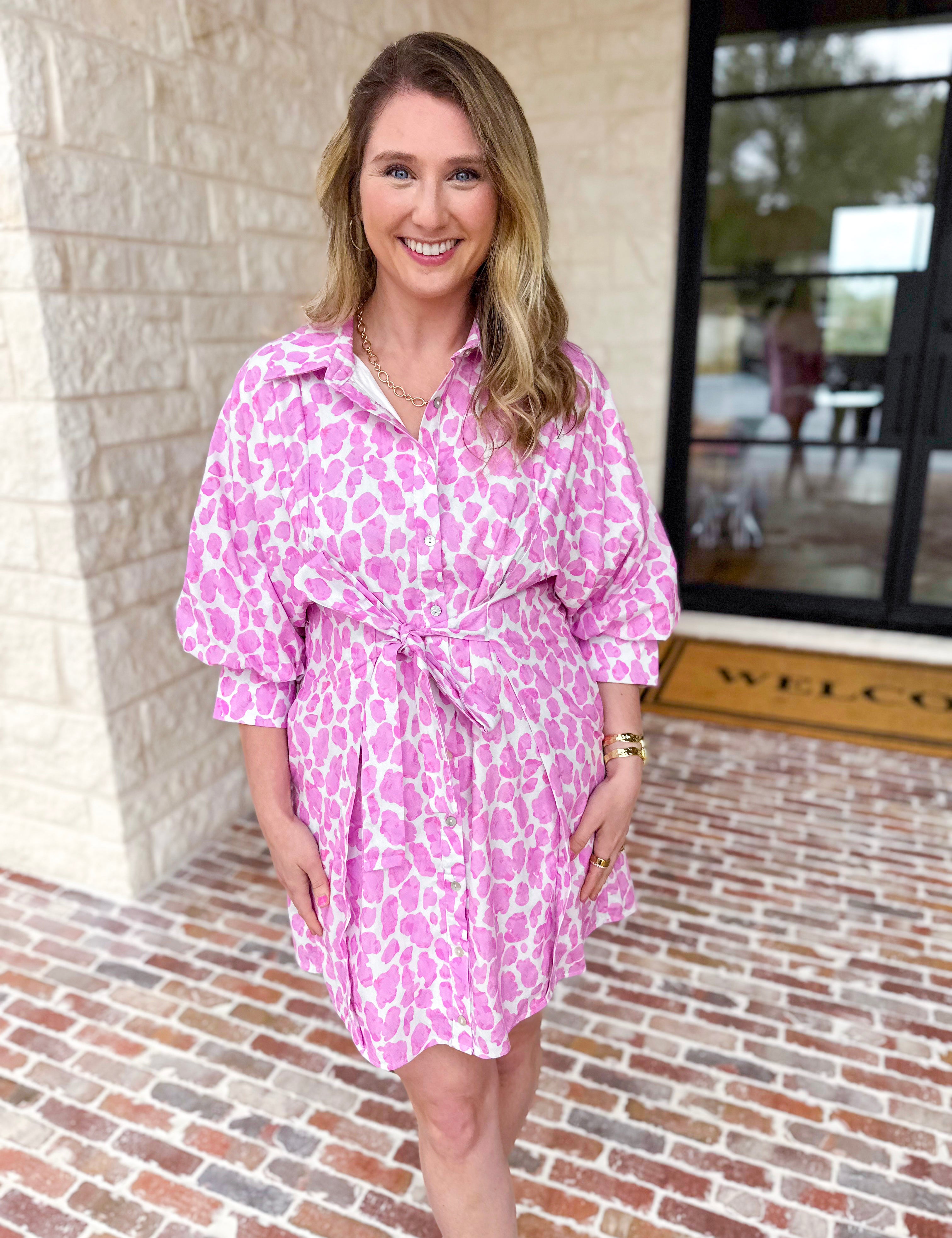 The Pink Poppy Mini Dress-510 Mini-ENTRO-July & June Women's Fashion Boutique Located in San Antonio, Texas