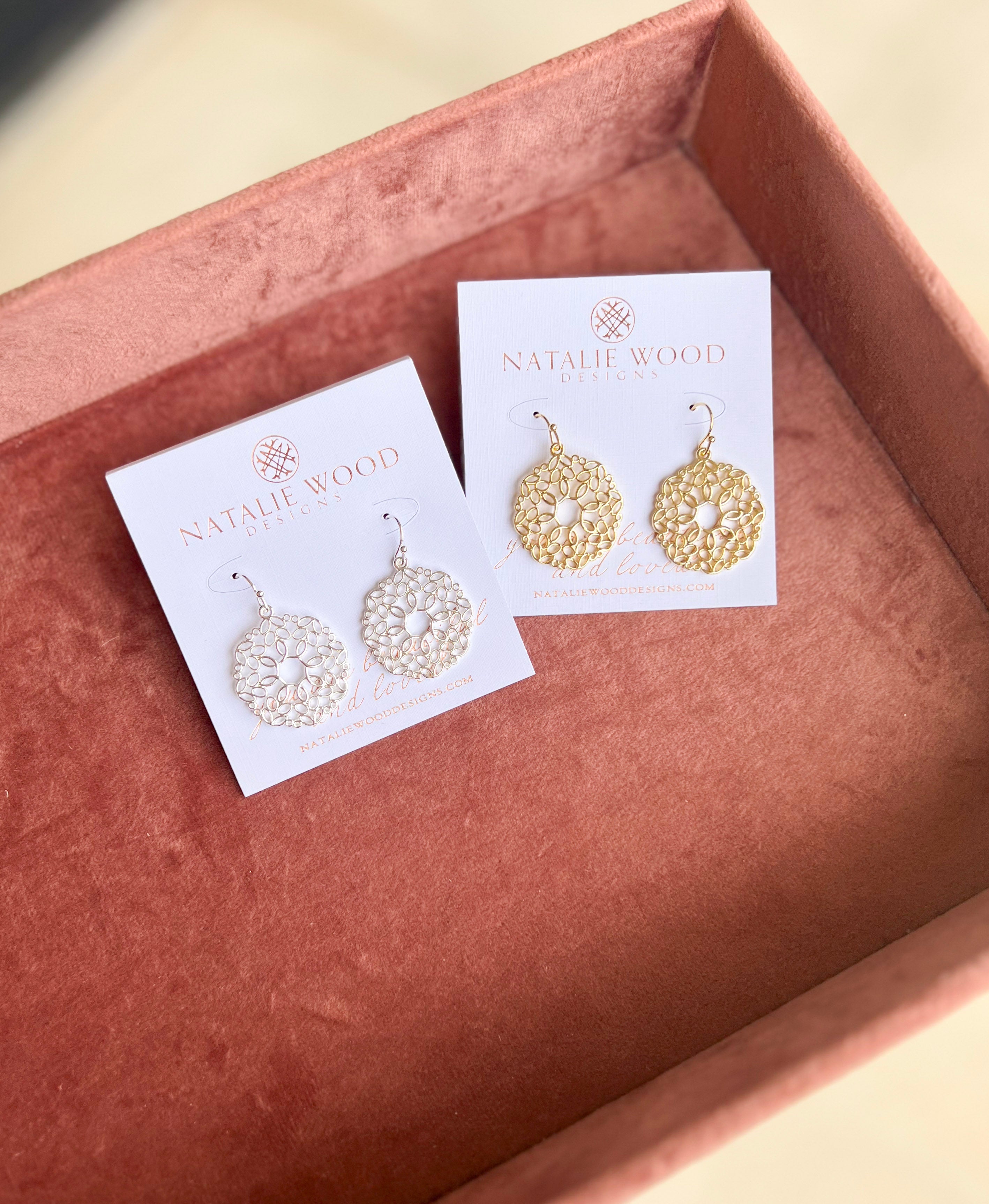 Natalie Wood - Gilded Mini Drop Earrings - Silver-110 Jewelry & Hair-Natalie Wood-July & June Women's Fashion Boutique Located in San Antonio, Texas