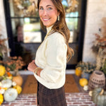 The Daily Mock Neck Sweater - Vanilla Cream-230 Sweaters/Cardis-SKIES ARE BLUE-July & June Women's Fashion Boutique Located in San Antonio, Texas
