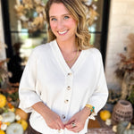 Comfy Oversized Cardigan Top - Cream-230 Sweaters/Cardis-FATE-July & June Women's Fashion Boutique Located in San Antonio, Texas
