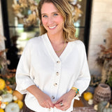 Comfy Oversized Cardigan Top - Cream-230 Sweaters/Cardis-FATE-July & June Women's Fashion Boutique Located in San Antonio, Texas